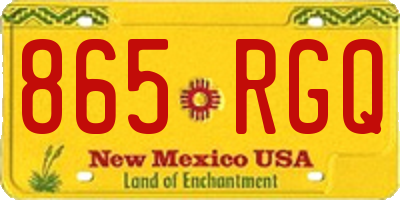 NM license plate 865RGQ