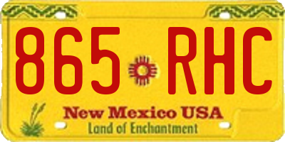 NM license plate 865RHC