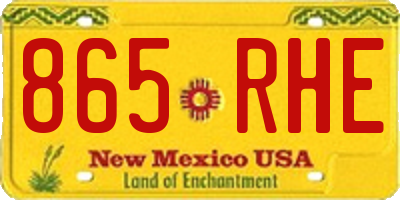 NM license plate 865RHE