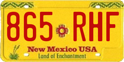 NM license plate 865RHF