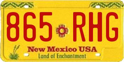 NM license plate 865RHG