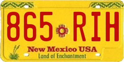 NM license plate 865RIH