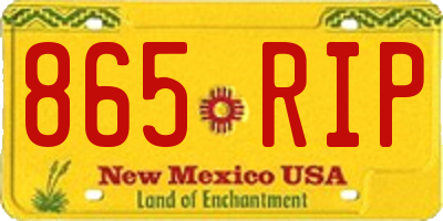 NM license plate 865RIP