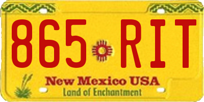 NM license plate 865RIT