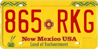 NM license plate 865RKG