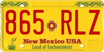 NM license plate 865RLZ