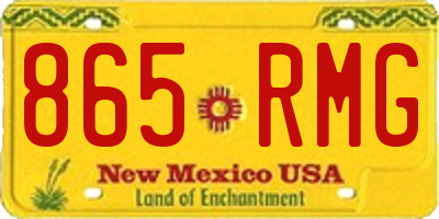 NM license plate 865RMG