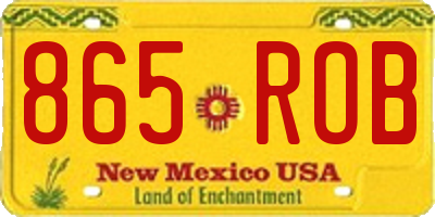 NM license plate 865ROB