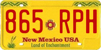 NM license plate 865RPH