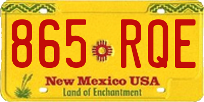NM license plate 865RQE