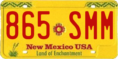 NM license plate 865SMM