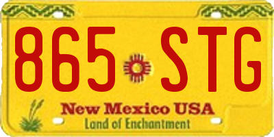 NM license plate 865STG