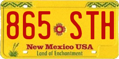 NM license plate 865STH