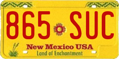 NM license plate 865SUC