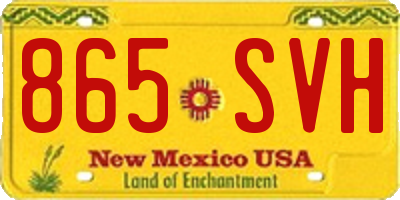 NM license plate 865SVH