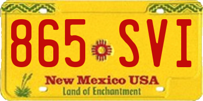 NM license plate 865SVI