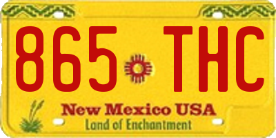 NM license plate 865THC