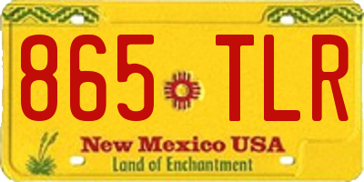 NM license plate 865TLR