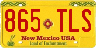 NM license plate 865TLS
