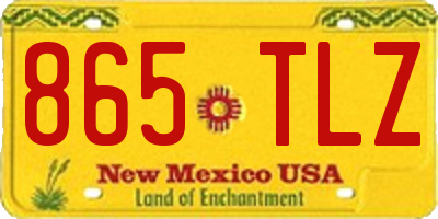 NM license plate 865TLZ