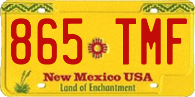 NM license plate 865TMF