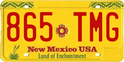 NM license plate 865TMG