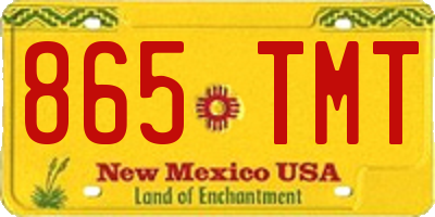 NM license plate 865TMT