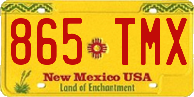 NM license plate 865TMX