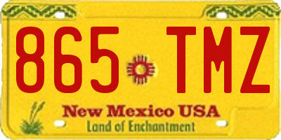 NM license plate 865TMZ