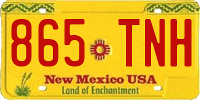 NM license plate 865TNH