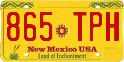 NM license plate 865TPH