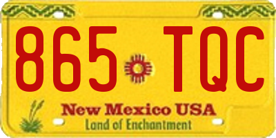 NM license plate 865TQC