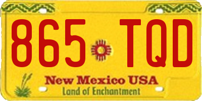 NM license plate 865TQD