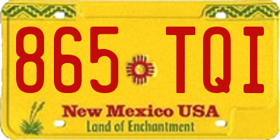 NM license plate 865TQI