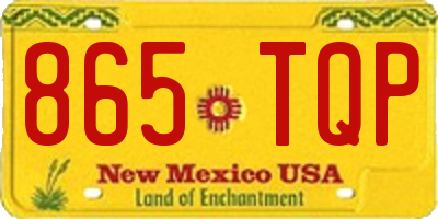 NM license plate 865TQP