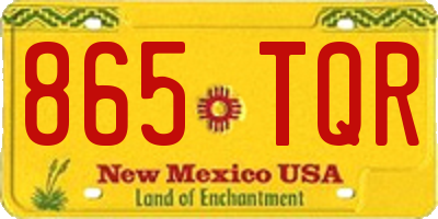 NM license plate 865TQR