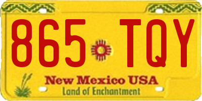 NM license plate 865TQY