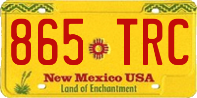 NM license plate 865TRC