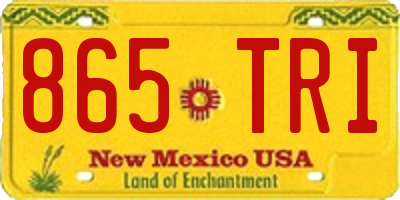NM license plate 865TRI