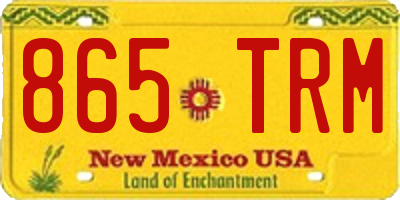 NM license plate 865TRM