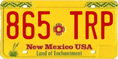 NM license plate 865TRP