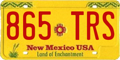 NM license plate 865TRS