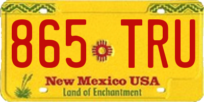 NM license plate 865TRU