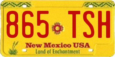 NM license plate 865TSH