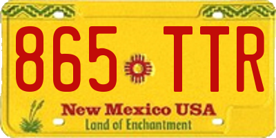 NM license plate 865TTR