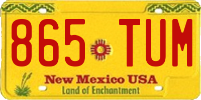 NM license plate 865TUM