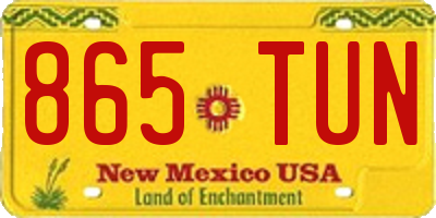 NM license plate 865TUN