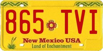 NM license plate 865TVI