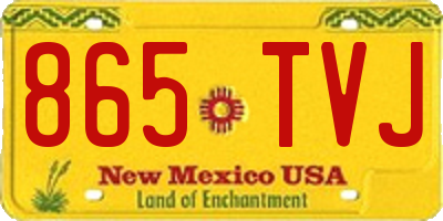 NM license plate 865TVJ