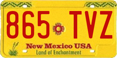 NM license plate 865TVZ